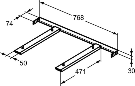 Bathroom Furniture Supports I.life 80cm Ideal