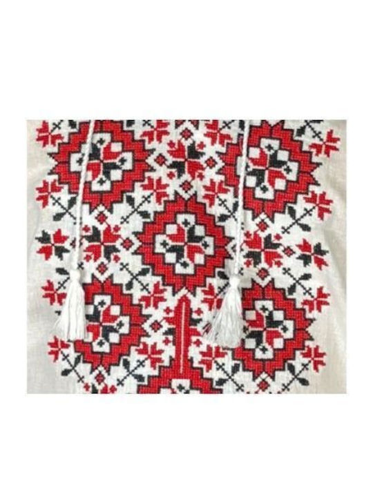 Bluza Alb/Roșu