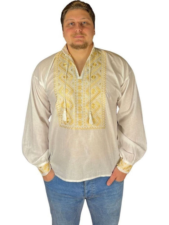 Bluza Alb-Galben