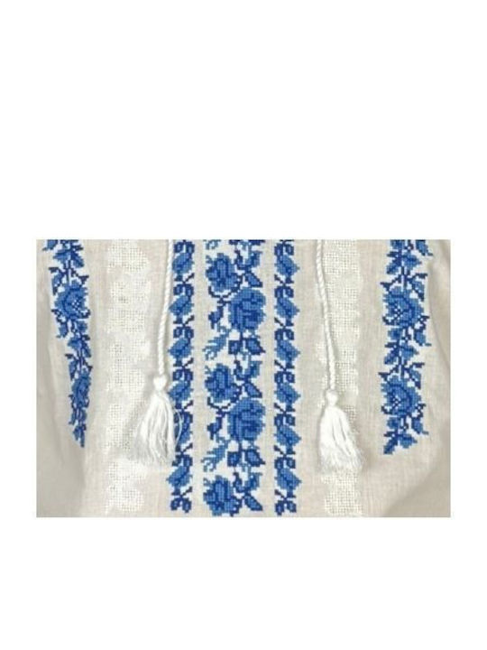 Bluza Albă/Albastru Marin