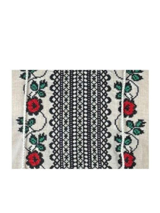 Bluza Alb-Verde Închis