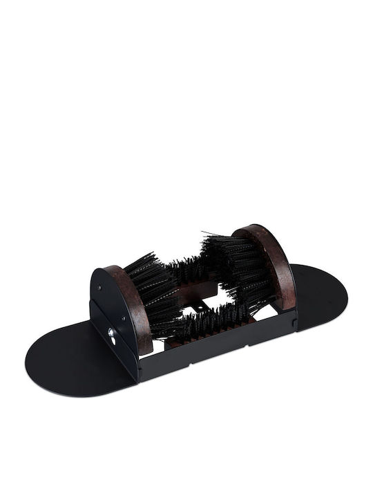 Relaxdays Perie Curățare Încălțăminte Negru Maro 12x23x15.5cm Pentru Exterior 3 Fețe Curățare