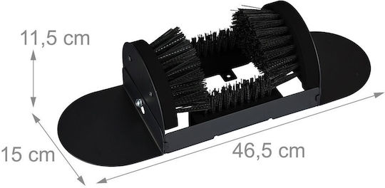Relaxdays Perie de Curățare pentru Încălțăminte Neagră 11.5x46.5x15cm Set de Montare Inclus