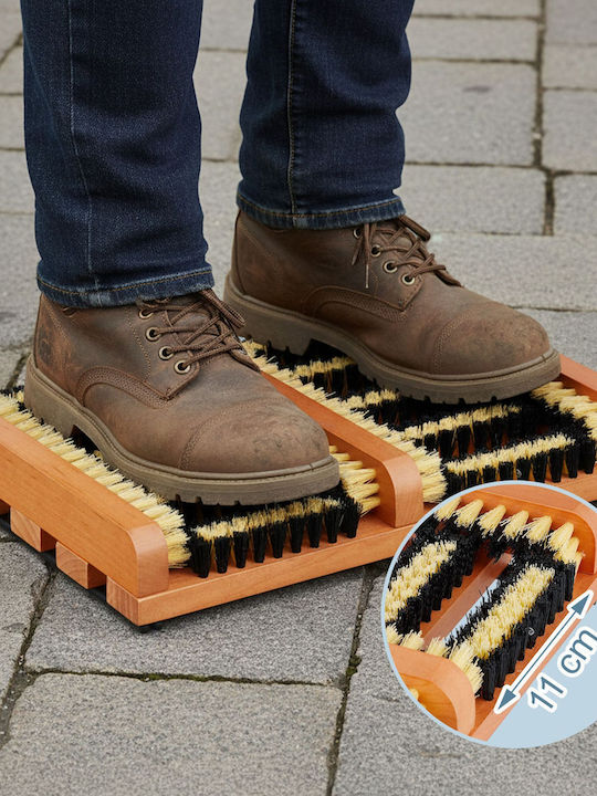 Relaxdays Shoe Cleaning Brush 5.5x36x26cm Brown Black Set