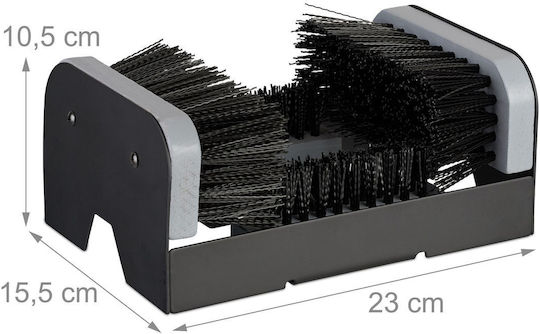 Perie Curățare Încălțăminte Relaxdays Negru Gri 10.5x23x15.5cm 1.1kg