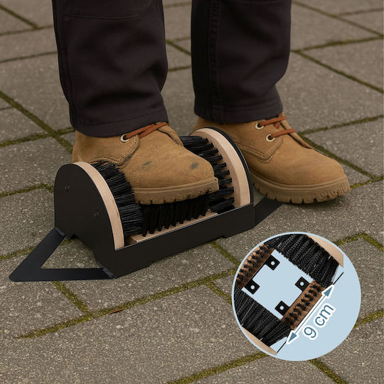 Relaxdays Răzuitor de Pantofi Negru 11.5x23x15.5cm Suport Robust