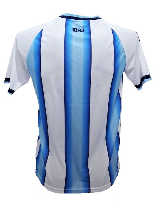 Men's Football Jersey Argentina National Team Striped Light Blue White 5335-65