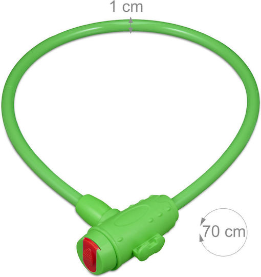Children's Bike Lock Relaxdays 70x1cm Multicolor Set 2 Keys