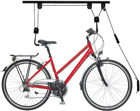 Relaxdays Fahrradhalterung Deckenlift 11x4x94 cm 20 kg Tragfähigkeit Schwarz