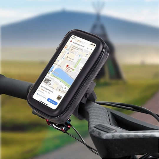 Alista Home Suport Carcasă Telefon Mobil Bicicletă Motocicletă Rezistent la Apă și Șocuri Ecran Tactil Rotativ 360 Negru Mărimea L ≤ 5.5 Inch
