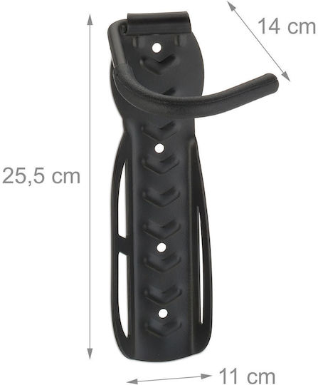 Relaxdays Bicycle Storage Stand Set 2 Black 25.5x14x11 Cm