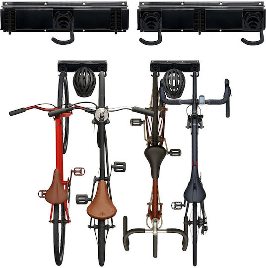 Relaxdays Bicycle Storage Rack Black 10x40.5cm Multiple Bicycles 70kg Capacity