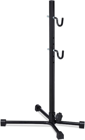 Relaxdays Adjustable Bicycle Storage Stand Black 63.5x32x35 Cm 30 Kg Capacity
