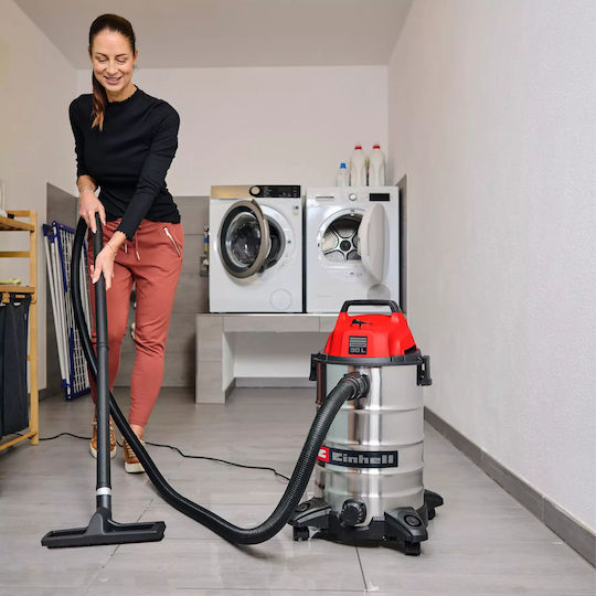 TC-VC 3055 S Wet-Dry Vacuum 950W with Stainless Steel Container 30L Silver