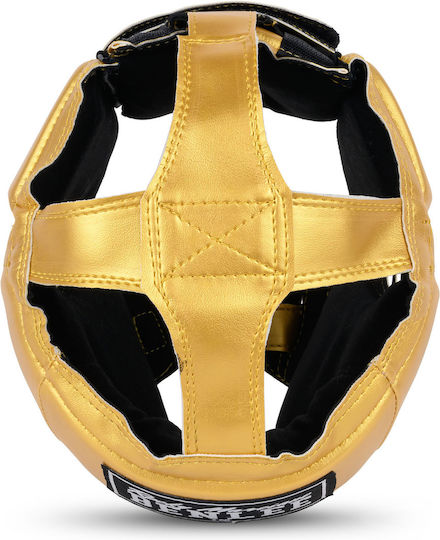 Benlee Mike Kids Open Face Boxing Helmet Made Of Gold Synthetic Leather