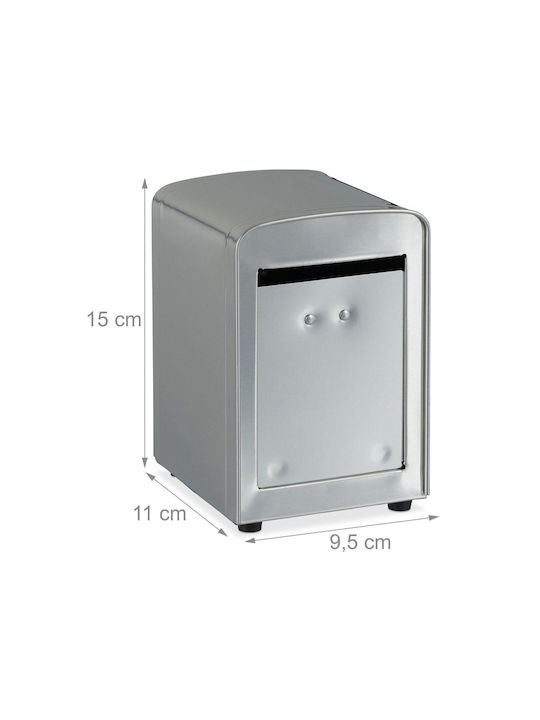 Relaxdays Serviettenhalter Silber