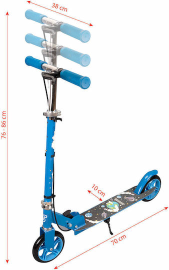 Action One Kids 2-wheel Foldable Scooter Planets Blue