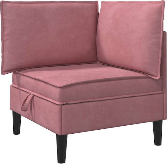 Velvet Pink Armchair 70x70x82cm