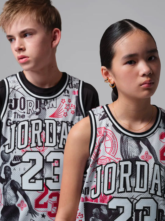 Kids Top Sleeveless Multicolour Printed 23 Jersey