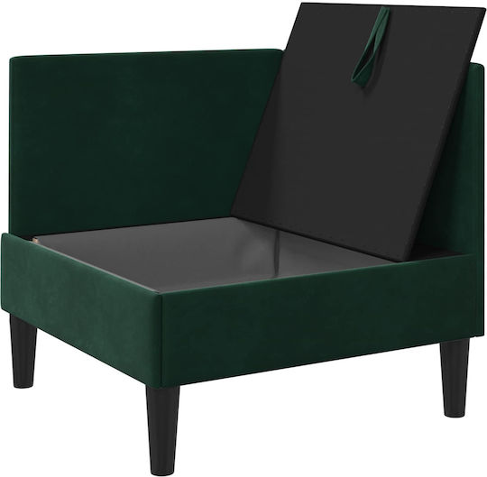 Scaun De Relaxare Catifelat Verde Închis 70x70x82cm