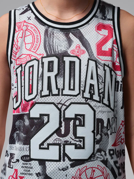 Kids Top Sleeveless Multicolour Printed 23 Jersey