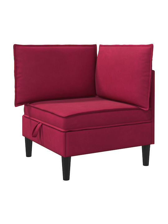 Velvet Red Armchair 70x70x82cm
