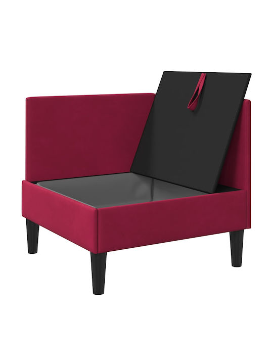 Velvet Red Armchair 70x70x82cm