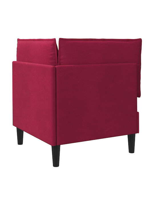 Velvet Red Armchair 70x70x82cm