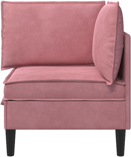 Velvet Pink Armchair 70x70x82cm