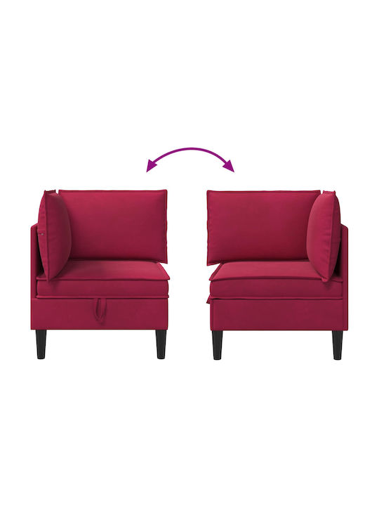 Velvet Red Armchair 70x70x82cm