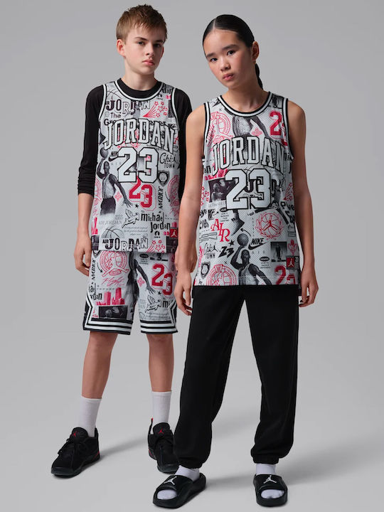 Kids Top Sleeveless Multicolour Printed 23 Jersey