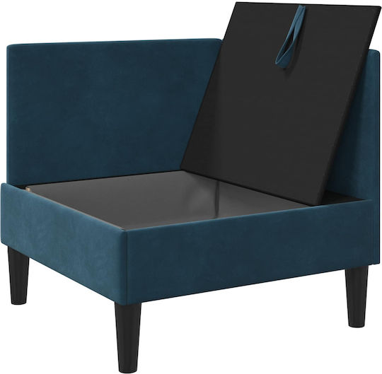 Sessel Samt Blau 70x70x82cm