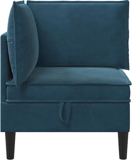 Sessel Samt Blau 70x70x82cm