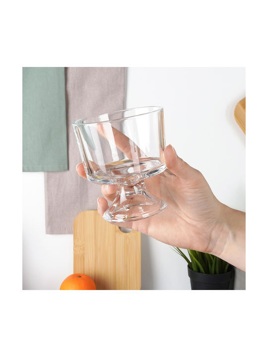 Vilde Servierschale Eiscreme Rund Glas Transparent mit Durchmesser 9,5cm 6Stücke