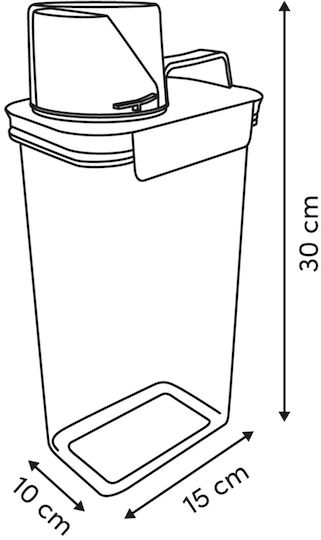 5Five General Use Vase with Beige Lid 2300ml