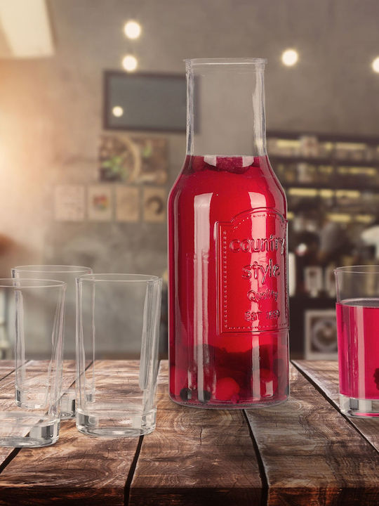 Relaxdays Serving Decanter with Glasses Transparent