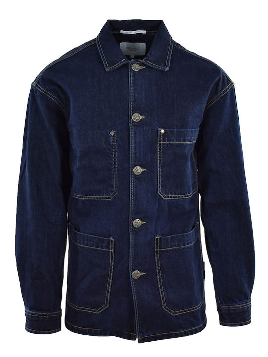Μακρυμάνικo Τζιν Overshirt Μπλε