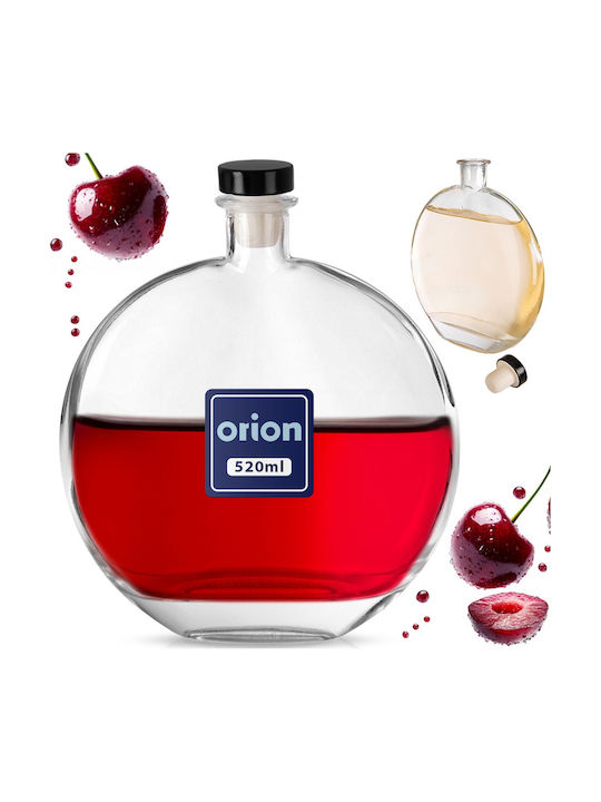 Orion Glass Wine Serving Decanter 19cm with Stopper Transparent 520ml