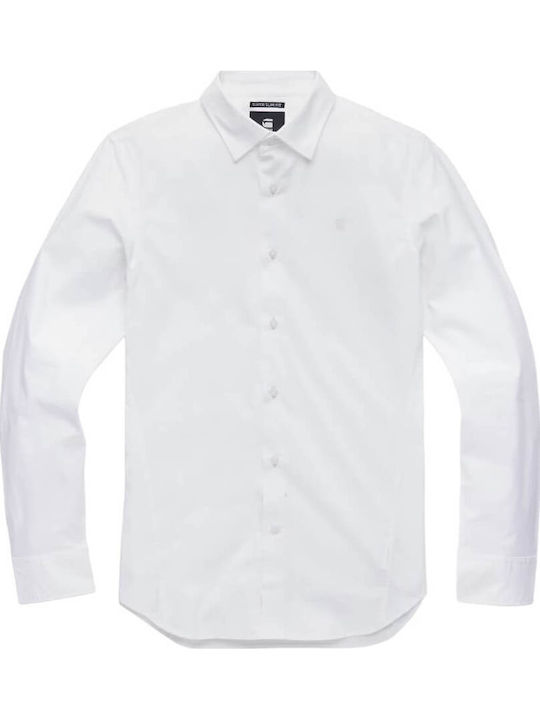 Dressed Langärmlig Baumwolle Hemd Weiß