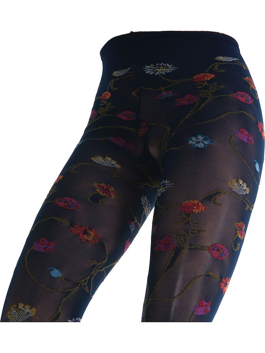 Women's Pantyhose 80 Den Multicolour Floral
