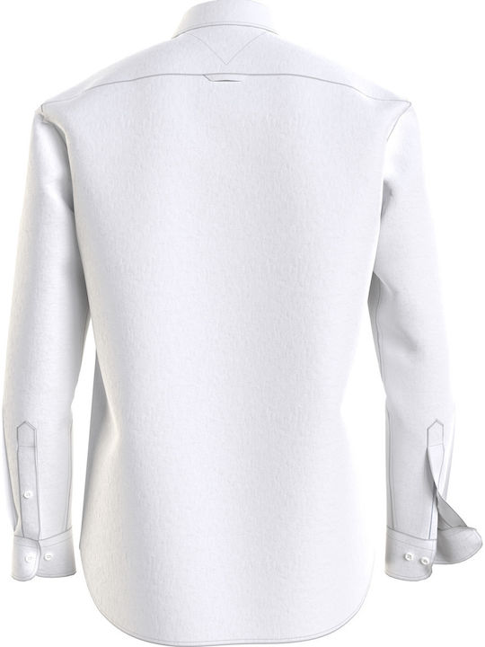 Long-sleeved Linen Shirt White