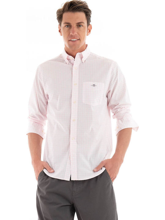 Long-sleeved Shirt Checked LightPink