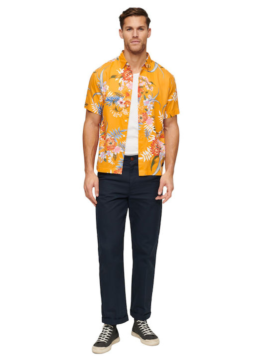 Superdry D4 Ovin Hawaiian Πουκαμισο M4010353a-2dw-anemone Yellow