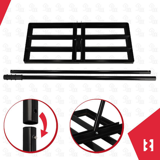 Nivelator Manual Pentru Sol Iarbă Gazon Grădină Oțel 70 Cm