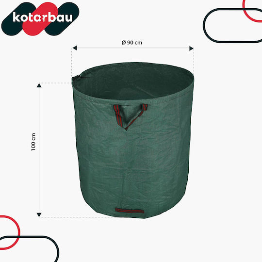 Coș De Grădină Frunze Iarbă Rotund Pliabil Mare 635 L Set 2 Bucăți