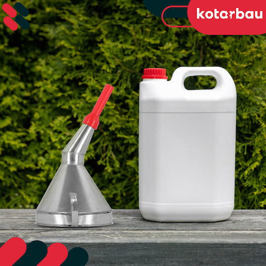 Kotarbau Galvanized Metal Funnel Plastic Tip Mesh Filter Slanted Angled 17 Cm Bowl