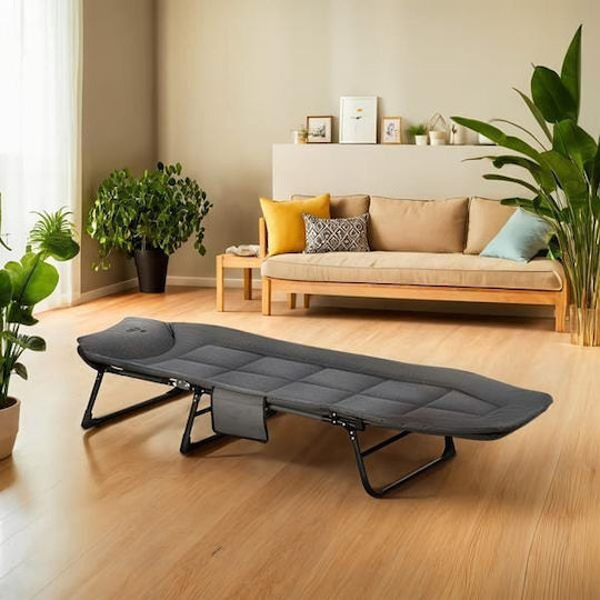 Nils Foldable Guest Bed Campaign Single Gray 200x60cm