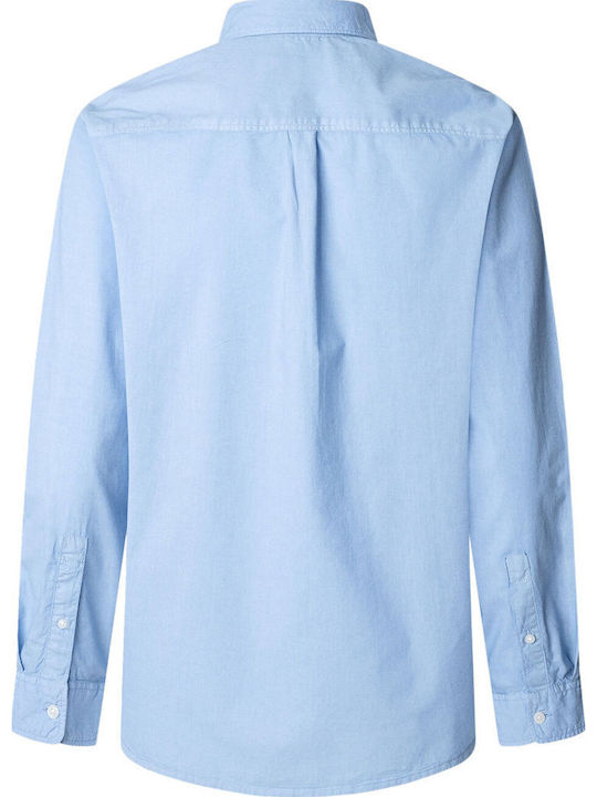 Arnold Long-sleeved Cotton Shirt Sky Blue