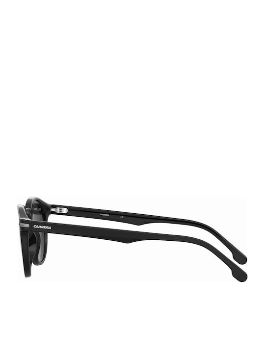 Carrera Unisex Sunglasses with Black Horn-Rimmed Frame and Grey Polarized Lens 301/S 807/Q3