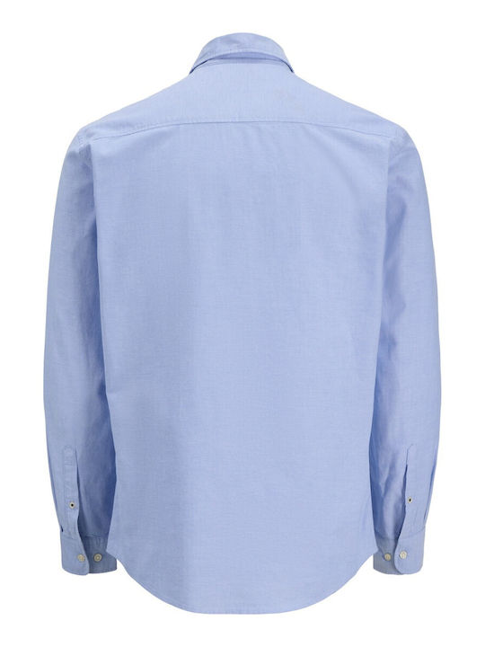 Long-sleeved Cotton Shirt Cashmere Blue